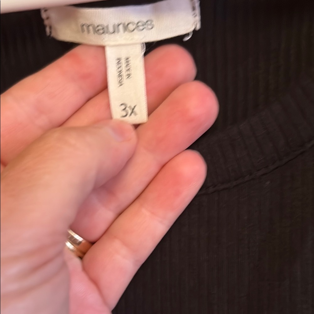 Maurices Black Ribbed Top - Picture 2 of 2